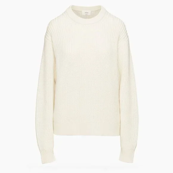 Aritzia Wilfred Crew Neck Rib Knit Oversized Sweater - Picture 2 of 7